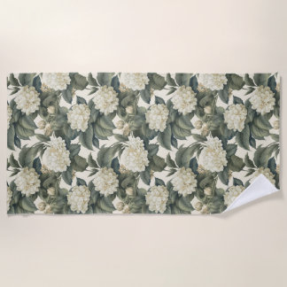 Wonderful classic floral pattern light beach towel