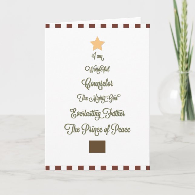 Wonderful, Counsellor Christmas Card (Front)
