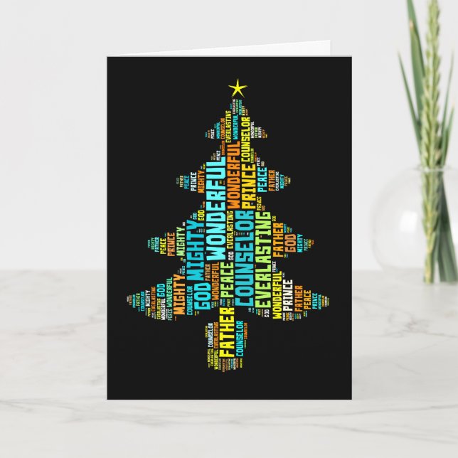 Wonderful Counsellor Mighty God Prince of Peace Holiday Card (Front)