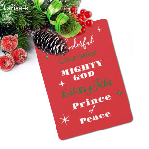 Wonderful Counselor Names of Jesus Christmas Holiday Card