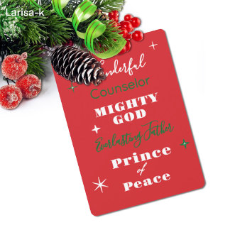 Wonderful Counselor Names of Jesus Christmas Holiday Card