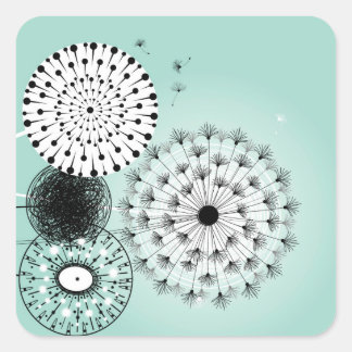 Wonderful Dandelions Blue Sticker