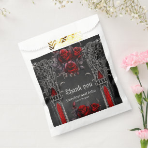 Wonderful dark gothic wedding design. favour bag