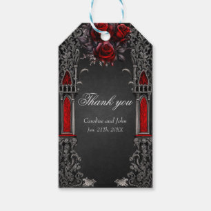 Wonderful dark gothic wedding design. gift tags