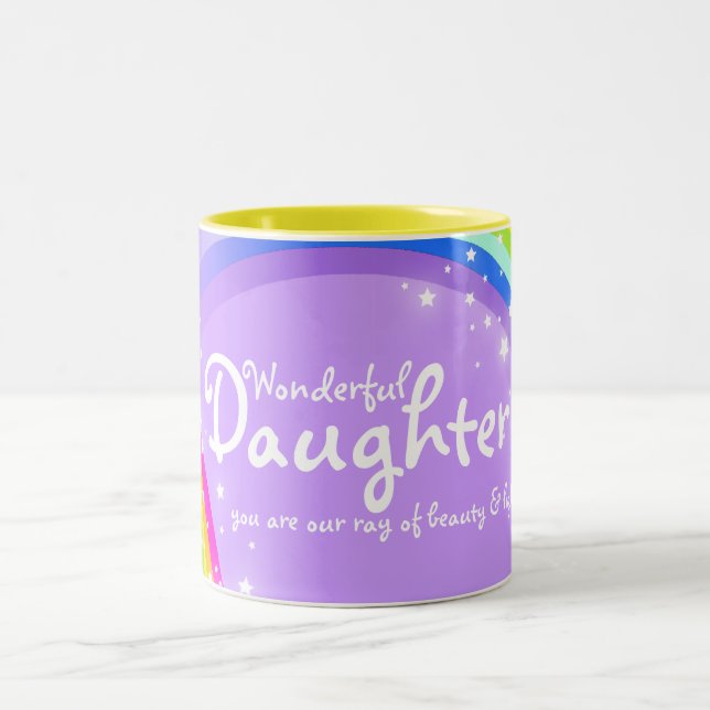 Wonderful Daughter rainbow violet mug