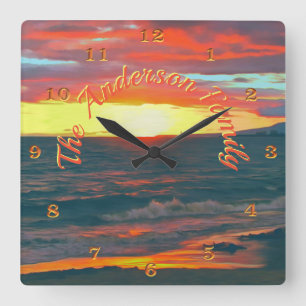Wonderful Day 1490 Square Wall Clock