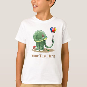 Wonderful Dinosaur Holding the Birthday Balloons T-Shirt