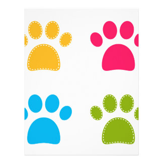 Dog Paw Letterhead, Custom Dog Paw Letterhead Templates