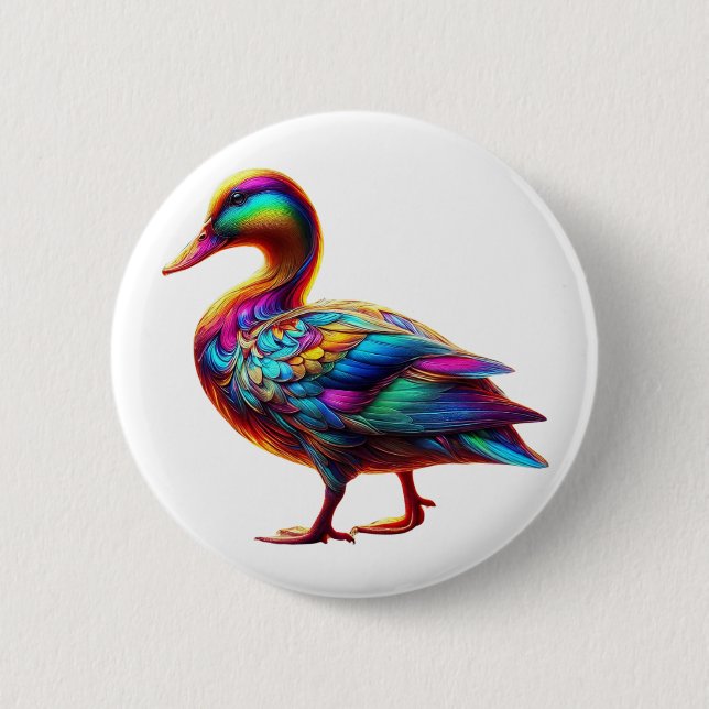 Wonderful Duck 2 Inch Round Button (Front)