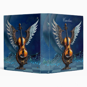 Wonderful elegant violin with wings. binder