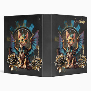 Wonderful fantasy steampunk cat.  binder