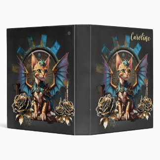 Wonderful fantasy steampunk cat. binder