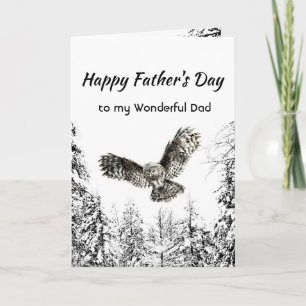 Wonderful Father's Day Owl Wilderness Forest Card