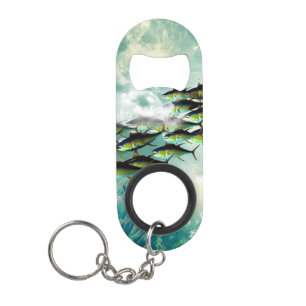 Wonderful fish shoal keychain bottle opener