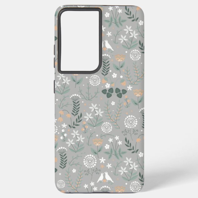 Wonderful Flower Seamless Design Samsung Galaxy S21 Ultra Case (Back)