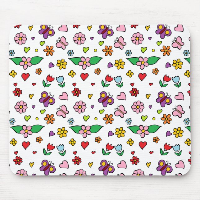 Wonderful Flowers  Design Mouse Pad (Front)