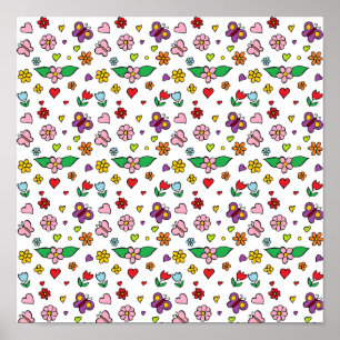 Wonderful Flowers  Design Poster