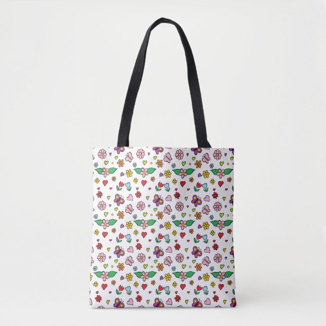 Wonderful Flowers  Design Tote Bag (Front)