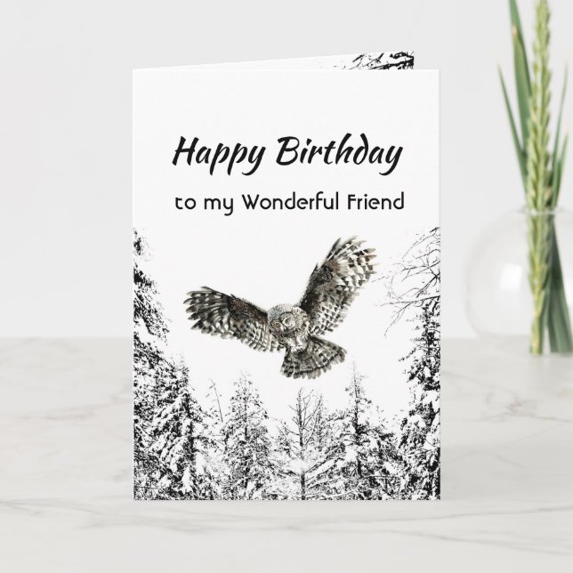 Wonderful Friend Birthday Nature Therapy Forest  Card (Front)