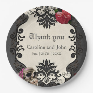Wonderful gothic design  paper plate