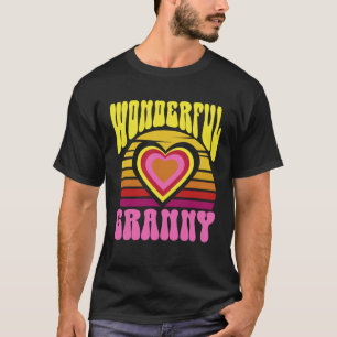 Wonderful Granny Cute Sunset Hearts Mother s Day R T-Shirt