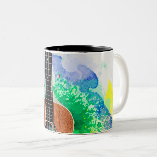 Wonderful Guitar Two-Tone Coffee Mug (Front Right)