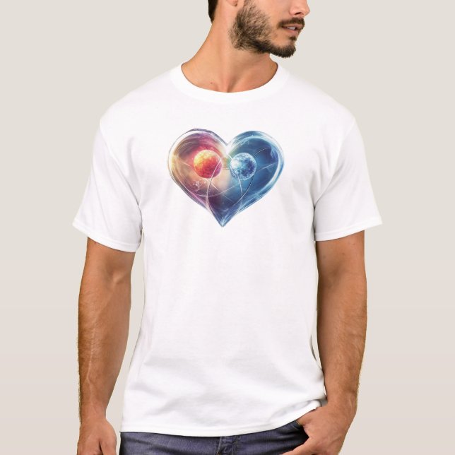Wonderful heart "One heart two lives" T-Shirt (Front)