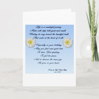 Wonderful Journey Birthday Poem Card