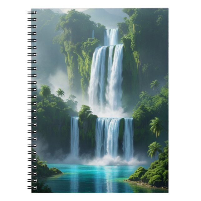 wonderful landscape waterfall notebook (Front)