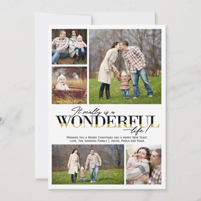 Wonderful Life 5 PH | Christmas Photo Card (Front)