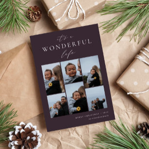 Wonderful Life   6 Photo Collage Holiday Card