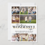 Wonderful Life 8 PH | Christmas Photo Card<br><div class="desc">Show off your wonderful life with this modern photo collage feature gold dipped letters on a white background. Other photo options available.</div>