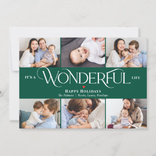 Wonderful Life EDITABLE COLOR Holiday Photo Card