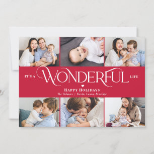 Wonderful Life EDITABLE COLOR Holiday Photo Card