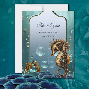 Wonderful little steampunk seahorse. thank you card