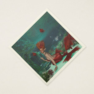 Wonderful mermaid napkin