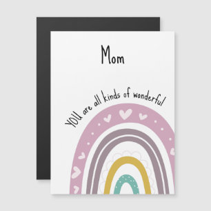 Wonderful Mom Purple Heart Rainbow