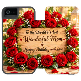 Wonderful Mom Red Roses Birthday Incipio Watson™ iPhone 5 Wallet Case
