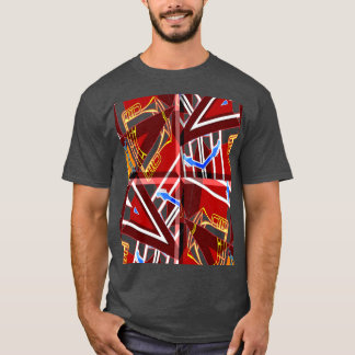 Wonderful Music Blue Summer Vibes Geometric Romant T-Shirt