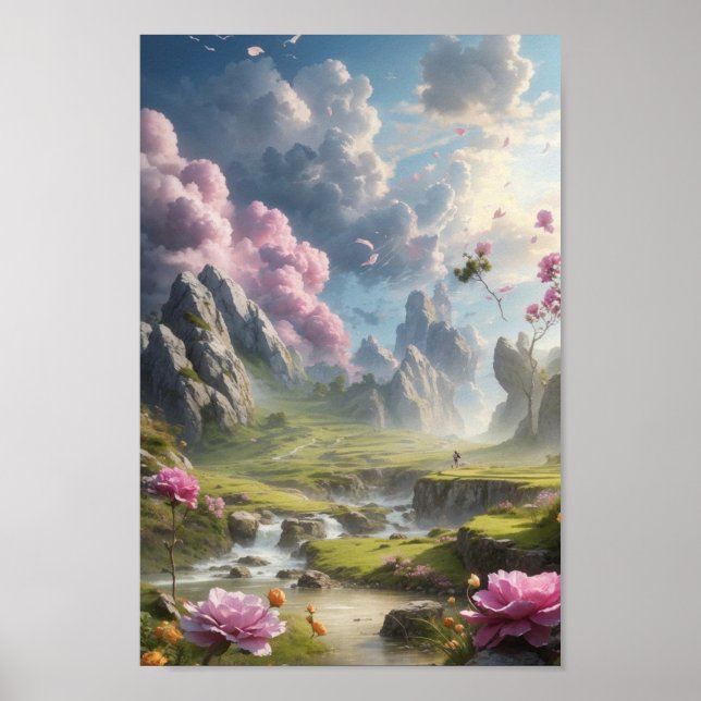Wonderful of Japanese Sakura Cherry Blossom Poster (Front)