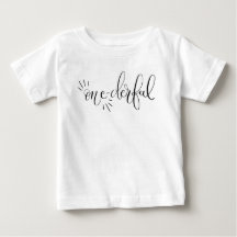 Wonderful Onederful First Birthday Tee For Baby