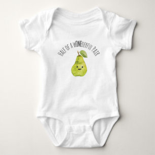 Wonderful Pair Girl Twin 1st Birthday bodysuit