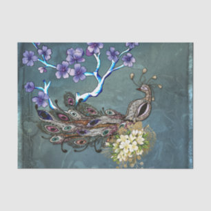 Wonderful pecock tissue paper