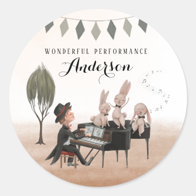 Wonderful Performance Pianist Sticker (Front)