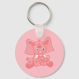 Wonderful Pink Elephant Keychain