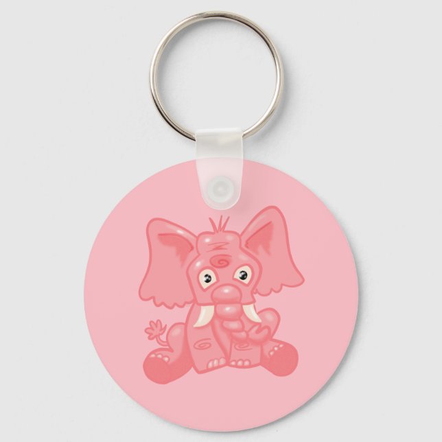 Wonderful Pink Elephant Keychain (Front)