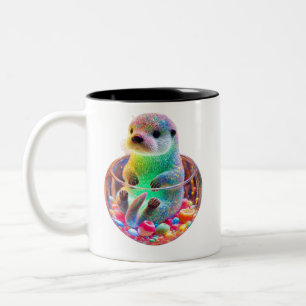 Wonderful Sea Otter Two-Tone Coffee Mug