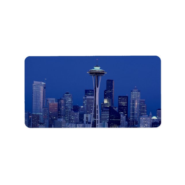 Wonderful Seattle Washington Downtown Space Needle Label (Front)