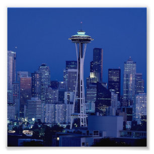 Wonderful Seattle Washington Downtown Space Needle Photo Print