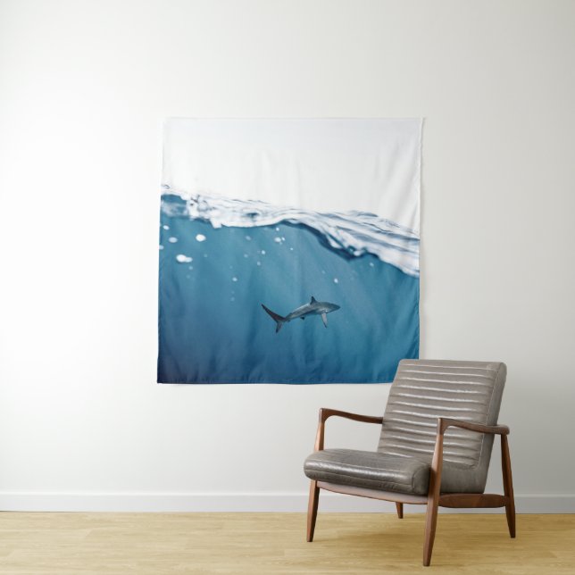 Wonderful Shark Tapestry (In Situ)